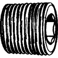 Bouchon de tuyau (t&ecirc;te hexagonale frais&eacute;e), 1/8" dia., Laiton Par Equipment