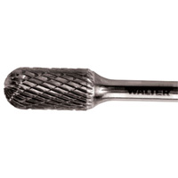 Double Cut Cylindrical Round Nose Carbide Burr, 1/2" Dia., 1" Depth of Cut Par Equipment