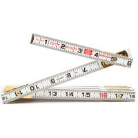 R&egrave;gle de maçon Red End, 6' lo, Bois, Graduations de 1/16" Par Equipment