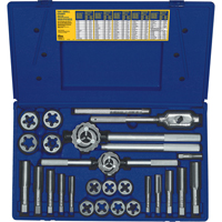 Hanson&reg; Fractional Tap & Hex Die Set, 25 Pieces Par Equipment