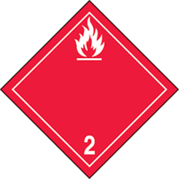 Étiquettes d'expédition gaz inflammables, Papier SAX129 | Par Equipment