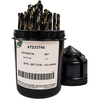 Jeu de forets robustes, 29 morceaux, Acier rapide Par Equipment