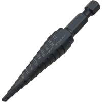 #1 Step Drill Bit, 1/8" - 1/2" , 1-3/2" Increments, High Speed Steel Par Equipment