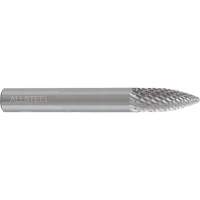 AllSteel Tapered Shape Carbide Burr, SG-5, 1/2" Dia., 1/4" Shank, 1" Depth of Cut Par Equipment