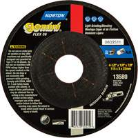 Gemini&reg; Flexible Mini Disc Depressed Centre Wheel, 4-1/2" x 1/8", 7/8" Arbor, Aluminum Oxide, Type 27 Par Equipment