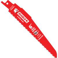 Lame de scie alternative pour la d&eacute;molition et les m&eacute;taux &eacute;pais, Bim&eacute;tal, 8-10 Dents par pouce, 6" lo Par Equipment