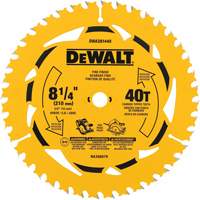 Cross Cutting Circular Saw Blade, 8-1/4", 40 Teeth, Wood Use Par Equipment