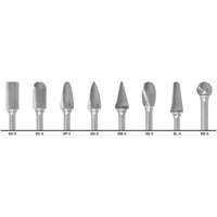 1855 Double Cut Carbide Burr Set, 8 Pieces Par Equipment