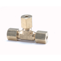Compression Tees - Tube All Ends, 1/4" x 1/4" x 3/8" Par Equipment