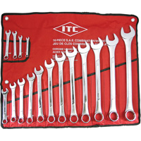 ICW-16 Professional Raised Panel Wrench Set, Combination, 16 Pieces, Imperial Par Equipment