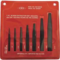 ISE-7 7-Piece Square Screw Extractor Set, For Screw Size 1/8" - 9/16" Par Equipment