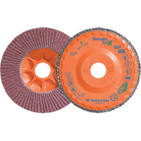 Disque &agrave; lamelles Stainless Enduro-Flex, 5" x 5", Type 27, Grain 40, Alumine de zirconium Par Equipment