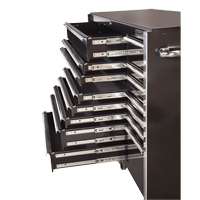 RX Series Rolling Tool Cabinet, 19 Drawers, 72" W x 25" D x 47" H, Black TEQ505 | Par Equipment