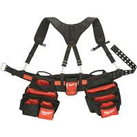 Contractor Work Belt With  Suspension Rig, Nylon, Black Par Equipment