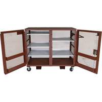 Armoire mobile en treillis, Acier, 49 pi³, Rouge Par Equipment