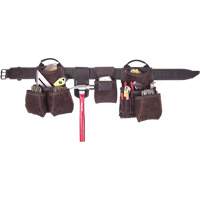 Deluxe Contractor's Tool Belt, Leather, Tan Par Equipment