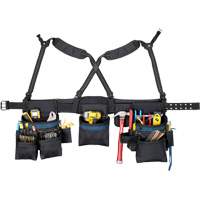Carpenter's Tool Belt, Polyester, Black Par Equipment