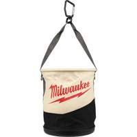 Utility Bucket, 11-4/5" L x 11-4/5" W x 14-3/5" H, Canvas, Beige/Black Par Equipment