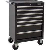 Industrial Tool Cart, 7 Drawers, 27" W x 18-3/4" D x 39" H, Black TER065 | Par Equipment