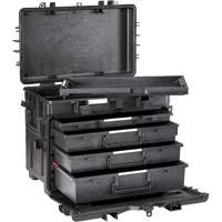 Military Mobile Tool Chest With Drawers, 4 Drawers, 22-4/5" W x 15" D x 18" H, Black Par Equipment