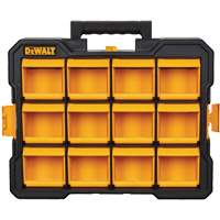Flip-Bin Organizer, 3-7/8" W x 17-3/4" D x 13-7/8" H, Black/Yellow Par Equipment