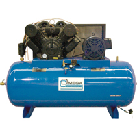 Industrial Series Air Compressors - Horizontal Compressor - Two Stages, 200 Gal. (240 US Gal) TFA102 | Par Equipment