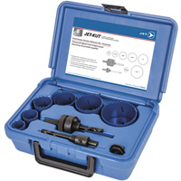 Coffret de scies-cloches haut de gamme pour &eacute;lectriciens, 8 morcea Par Equipment