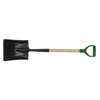 Square Point Shovel, Wood, Tempered Steel Blade, D-Grip Handle, 29" Long Par Equipment