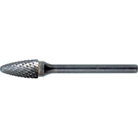 Solid Carbide Burrs - Tree Shape with Ball Nose, SF-1, 1/4" Dia., 5/8" Depth of Cut Par Equipment