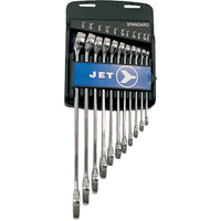 Fully Polished Long Pattern Combination Wrench Set, Combination, 11 Pieces, Imperial Par Equipment