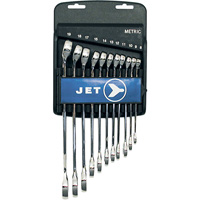 Fully Polished Long Pattern Combination Wrench Set, Combination, 11 Pieces, Metric Par Equipment