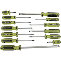 JHMSS-13 Jumbo Handle Mechanic's Screwdriver Set, 13 Pcs., Magnetic Par Equipment