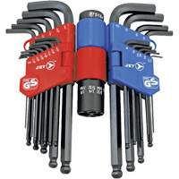 JBHK-22SM Ball Nose Hex Key Set, 22 Pcs., Metric & Imperial Par Equipment