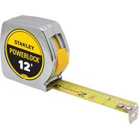 Ruban &agrave; mesurer PowerLock, 3/4" x 12', Marques de goujon Imp&eacute;rial Par Equipment