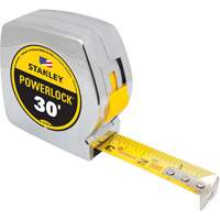 Ruban &agrave; mesurer Powerlock, 1" x 30', Marques de goujon Imp&eacute;rial Par Equipment