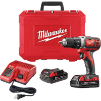 M18 Compact Drill/Driver Kit, Lithium-Ion, 18 V, 1/2" Chuck, 500 in-lbs Torque Par Equipment