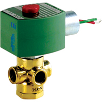 3-Way Direct Acting Universal Solenoid Valves, 1/8" Pipe, 175 PSI TLY553 | Par Equipment