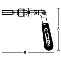 Crampons articulés droits - Série 601, Capacité de 5/8" (15,875 mm), Force de serrage de 100 lb TN103 | Par Equipment