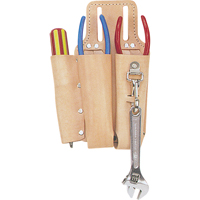 Porte-outils pour monteur de ligne, Porte-outil multiple, Cuir, 3 Poches Par Equipment