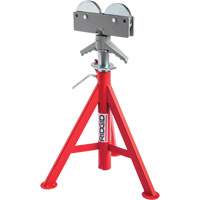 Roller Head Low Pipe Stand #RJ-98, 59-104 cm Height Adjustment, 12" Max. Pipe Capacity, 1000 lbs. Max. Weight Capacity TNX169 | Par Equipment