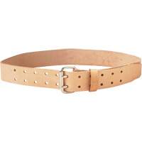 Double Tongue Belt, Leather, Beige Par Equipment
