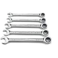 72-Tooth 12 Point Ratcheting SAE Wrench Set, Combination, 5 Pieces, Imperial Par Equipment