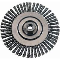 Wire Wheel Brushes, 4-7/8" Dia., 0.02" Fill, 5/8"-11 Arbor, Stainless Steel Par Equipment
