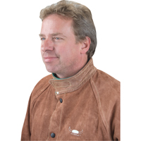 Welding Jacket, Leather, 4X-Large, Lava Brown Par Equipment