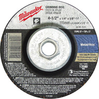 Grinding Wheel, 4-1/2" x 1/8", 5/8"-11 Arbor, Aluminum Oxide, Type 27 Par Equipment