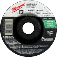 Grinding Wheel, 4-1/2" x 1/4", 7/8" Arbor, Silicon Carbide, Type 27 Par Equipment