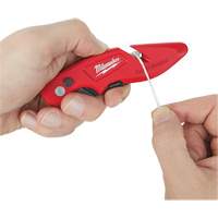 Fastback Flip Utility Knife, 2" Blade, Carbon Steel Blade, Metal Handle Par Equipment