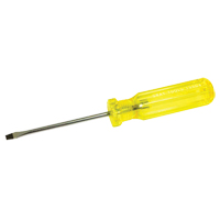 Slotted Screwdriver, 3/16", 8-1/4" L, Plastic Handle Par Equipment