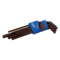 Extra Long Arm Hex Key Set, 9 Pcs., Metric Par Equipment
