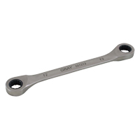 Double Box End Gear Ratcheting Wrench, 12 Point, 8 mm x 9 mm, Plain Finish Par Equipment